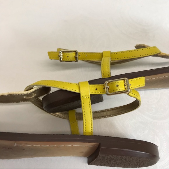 Sam Edelman | Gigi Snake Print Sandal Yellow 6 - Picture 6 of 10